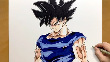 How to Draw Ultra Instinct Goku from Dragon Ball || Easy Anime Drawing || Drawing Tutorial