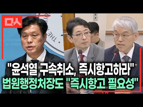 법원행정처장도 &amp;quot;<strong>즉시항고</strong> 필요성&amp;quot;. 검찰은 윤석열 구속취소 즉시항고하라 (feat.조승래)