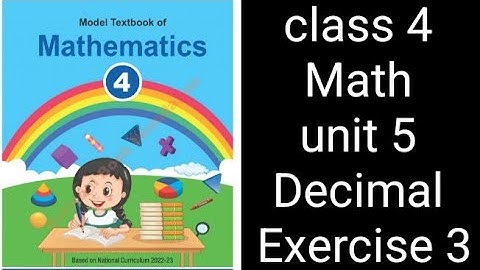 Class 4 Math | Unit 5 Exercise 3 | Decimals | Federal Board (NBF)