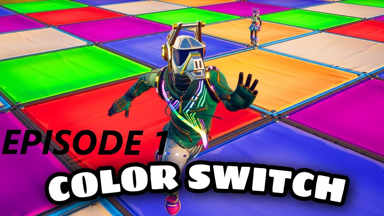 MY FIRST TIME PLAYING COLOR SWITCH IN FORTNITE CREATIVE! EPISODE 1