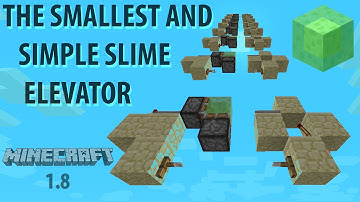 The Smallest & Compact Slime Block Elevator in Minecraft