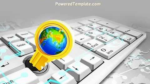 Keyboard Key PowerPoint Template by PoweredTemplate.com