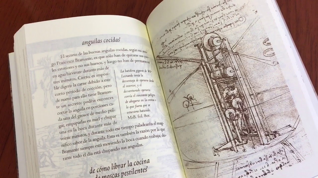 Libro. Notas de cocina de Leonardo da Vinci. Comentario. - YouTube