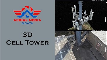 Drone 3D Model Of A Cell Tower