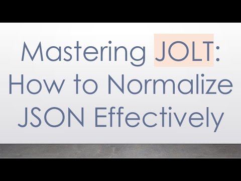 Mastering JOLT: How