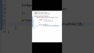 Inbuild method to sort Array in descending order - Java Program.