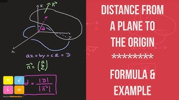 Distance from a Plane to the Origin - How to Find It ? - Formula and Worked Example