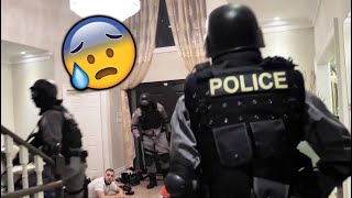 WE RAIDED OUR FRIENDS HOUSE PARTY IN SWAT GEAR (REAL COPS COME)