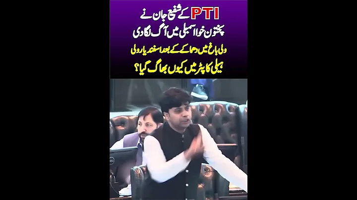 PTI MPA Shafi Jan Fiery Speech About Asfandyar Wali Khan In KP Assembly