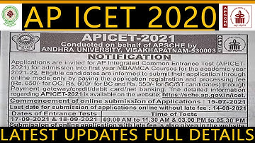 Ap Icet 2021 Notification Released (Application And Registration) Latest Update Full Details.