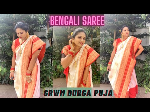 How to drape a saree in traditional BENGALI style perfectly | Easy and beautiful | DIY this look