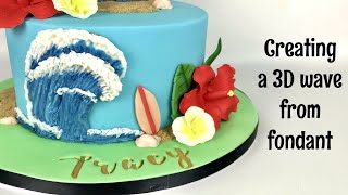 Creating A 3D Wave From Fondant - Step By Step Tutorial