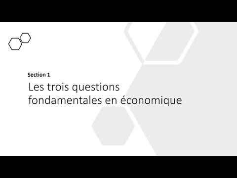 Vidéo: Quelles sont les trois questions fondamentales de l'économie?
