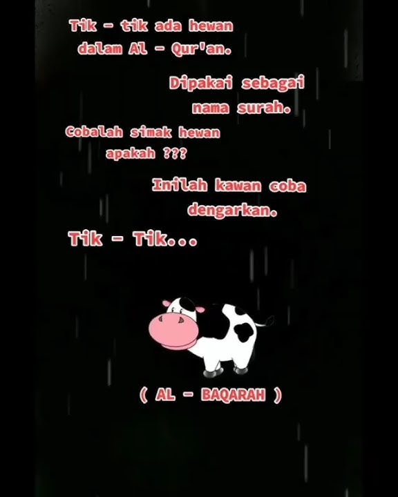 Tik tik tik ada hewan dalam Al-Quran