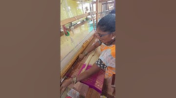 World famous kanchipuram silk saree making video #kanchipuram #handmade #shorts #skills #saree