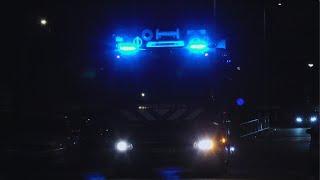 Mive Bullhorn Over De Trambaan Brandweer Baan Reserve Ts 17-9232 Met Spoed Naar Een Melding