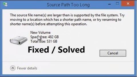 Fix : The source file names are larger than is supported by the file system