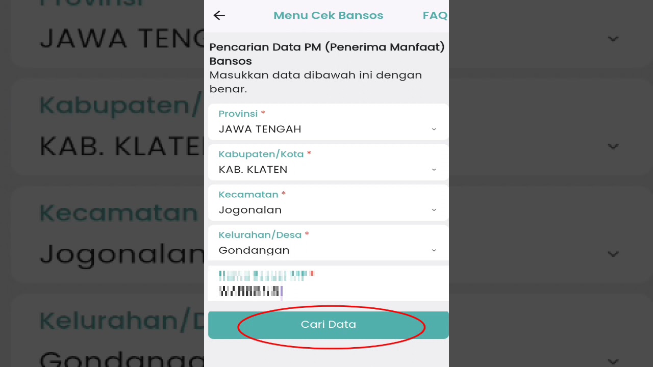 Cara Cek penerima Bansos di Aplikasi Cek Bansos 
