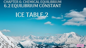 6.2 Equilibrium Constant - ICE Table 2