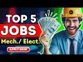 Top 5 ev jobs mechanical  electrical best course job guarantee high salary in 2024