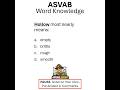 ASVAB Speed: Word Knowledge Question #3 (60 seconds)
