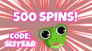 1m code gives 500 spins