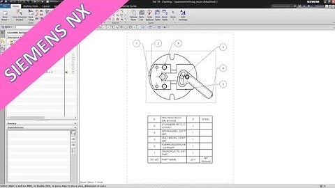 FAQ Siemens NX - Add Column to Partslist - Align Balloons