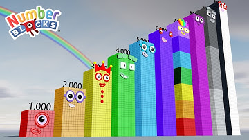 Numberblocks Step Squad 1 to 10 000  BIGGEST Numberblocks Standing Tall