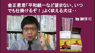 金正恩君「平和統一など望まない、いつでも仕掛けるぞ！」よく吠える犬は‥　by榊淳司