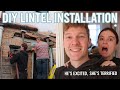 KNOCKING DOWN THE BACK OF OUR HOUSE!!! DIY lintel installation