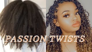 PASSION TWISTS TUTORIAL // WAIST LENGTH HAIR // RUBBER BAND METHOD // BEGINNER FRIENDLY