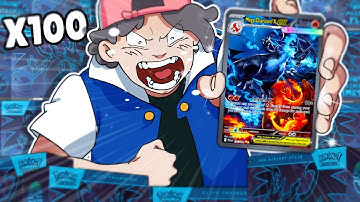 Opening 100 Packs of Phantasmal Flames Until I Pull The Charizard!