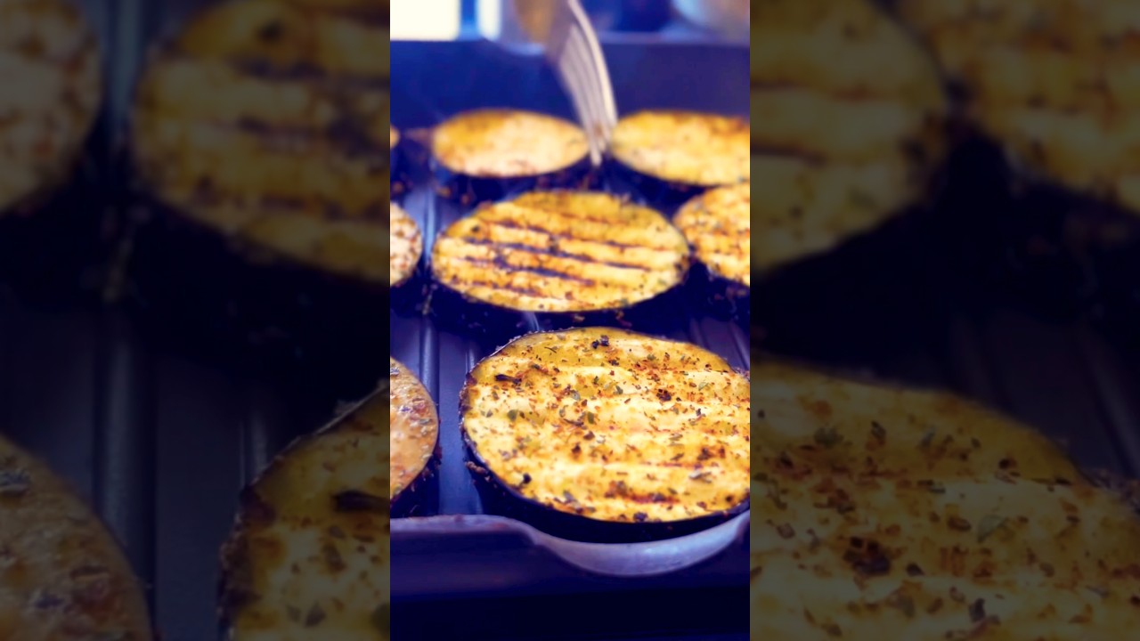 Auberginen mit Knoblauch und Olivenöl 