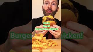 ASMR Mukbang Shake Shack, Bourbon Bacon Jam Burger, Spicy Fries with Ranch asmr mukbang burger