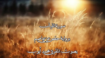 سورة الليل بصوت المقرئ محمد أيوب