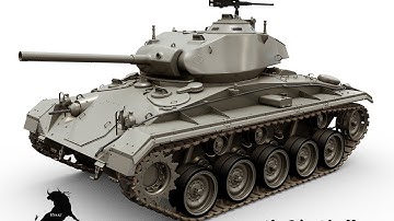 3D Model M24 Chaffee at 3DExport.com