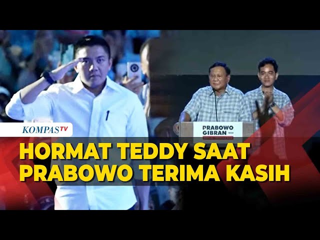 Momen Mayor Teddy Hormat saat Prabowo Ucapkan Terima Kasih class=