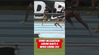 Sydney Mcglaughlin-Levrone blasts a world leading 200