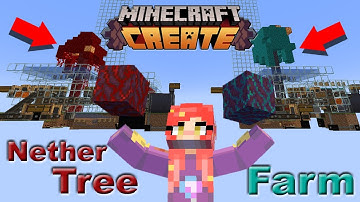 How to build a NETHER WOOD farm in Minecraft Create