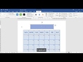 How to Create a Calendar in MS Word