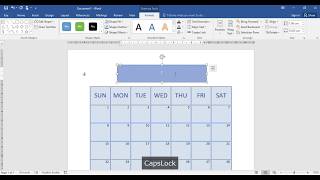 How to Create a Calendar in MS Word