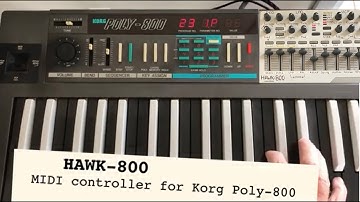 Midi controller for Korg Poly 800 + HAWK-800 mod