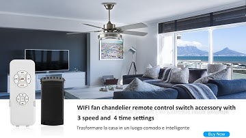How to use FLCW-220V Ceiling fan light wireless remote control with timer.