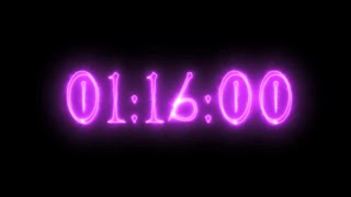 Purple Vampire Neon Timer 76 Minutes (Stopwatch)