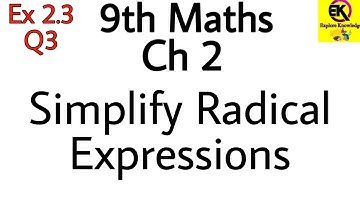 Simplify the following radical expressions | class 9th | Ch 2 | Ex 2.3 | Q 3 |