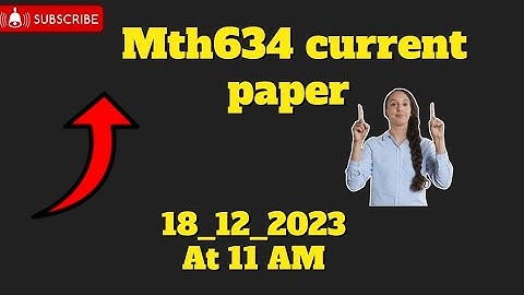 MTH 634 current paper  midterm 2023// maths with iqra Hafsa
