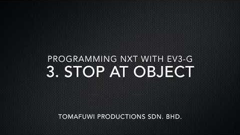 Programming LEGO Mindstorms NXT with EV3-G: 3. Stop at Object