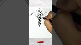 CARA GAMBAR DARK DEVIL CHAINSAW MAN | HOW TO DRAW CHAINSAW MAN ❗ shorts