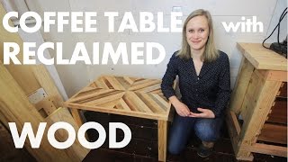 Diy Rustic Coffee Table W/ Reclaimed Wood