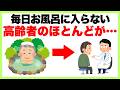 知らないと損する健康雑学【毎日お風呂に入らない高齢者のほとんどが…】長生き/健康雑学